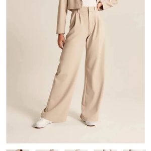 MAVIERE HIGH WAIST TAILORED WIDE LEG PANTS